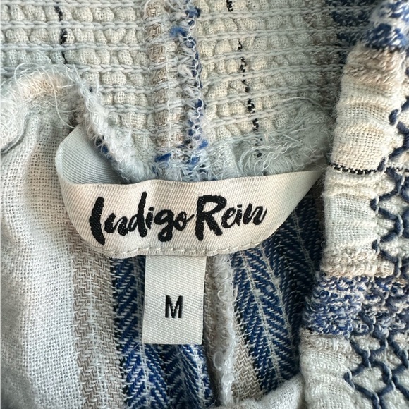 Indigo Rein Wide Leg Linen Blend Culottes Size Medium - Picture 3 of 10